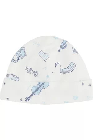MONNALISA Caps - Cotton bonnet with all-over print