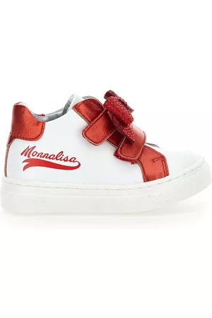 Monnalisa Two-tone nappa sneakers with bow