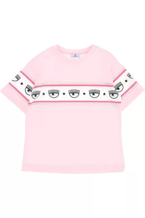 Chiara Ferragni Short Sleeved T-Shirts - Maxi logomania jersey T-shirt