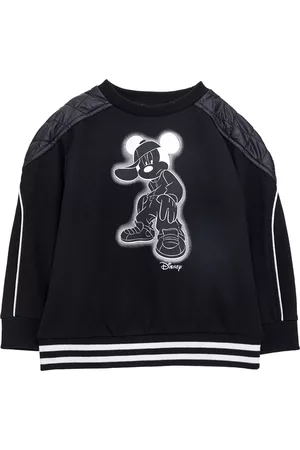MONNALISA Boys Sweatshirts - Mickey Mouse sweatshirt with shoulder pads
