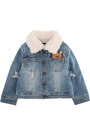 MONNALISA Boys Fleece Jackets - Aristocats denim fleece jacket