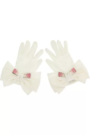 MONNALISA Girls Gloves - Maxi bow velvet gloves