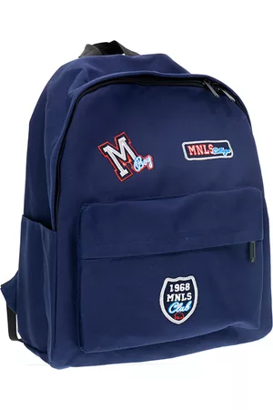 MONNALISA Boys Rucksacks - Canvas backpack with badges
