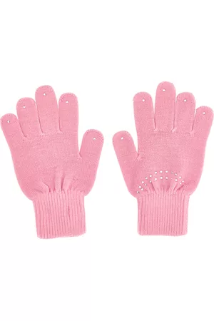 MONNALISA Knitted gloves with rhinestones
