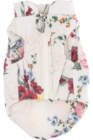 MONNALISA Coats - Floral technical fabric dog coat