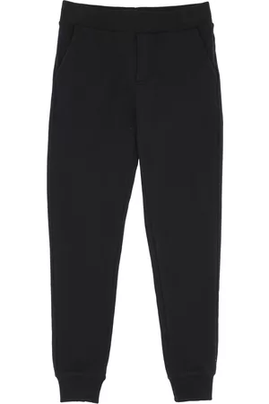 MONNALISA Fleece logo joggers with rhinestones