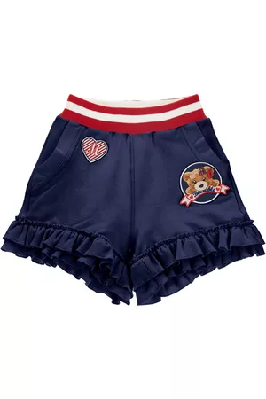 MONNALISA Fleece shorts with patches
