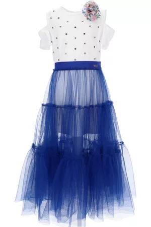 MONNALISA Girls Graduation Dresses - Boho-chic jersey dress