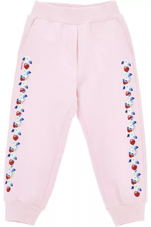 MONNALISA Cherry fleece joggers