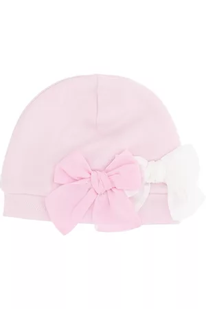 MONNALISA Caps - Cotton bonnet with bows