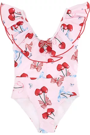 MONNALISA Cherry print one-piece swimsuit