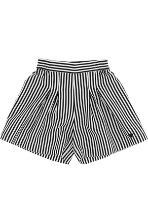 MONNALISA Girls Sports Shorts - Striped viscose shorts