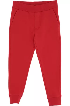MONNALISA Girls Sweatpants - Fleece logo joggers with rhinestones