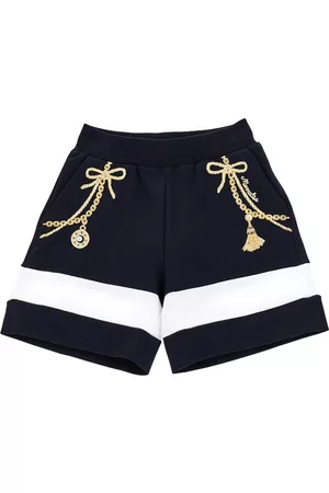 MONNALISA Nautical fleece Bermuda shorts
