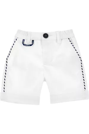 MONNALISA Boys Bermudas - Plain gabardine Bermuda shorts