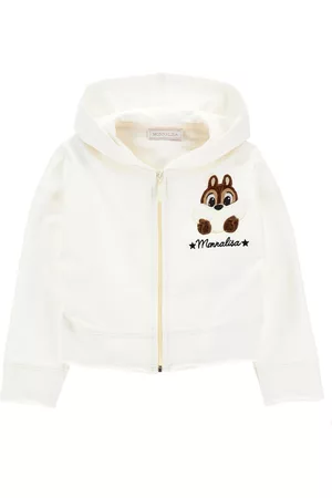 MONNALISA Hooded zip-up sweatshirt