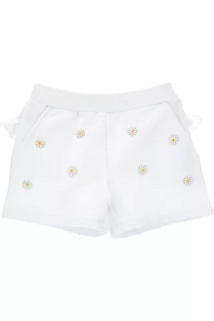 MONNALISA Girls Sweatshirts - Sweat shorts with daisies