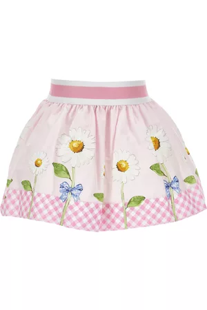 MONNALISA Girls Skirts - Poplin skirt with Vichy details