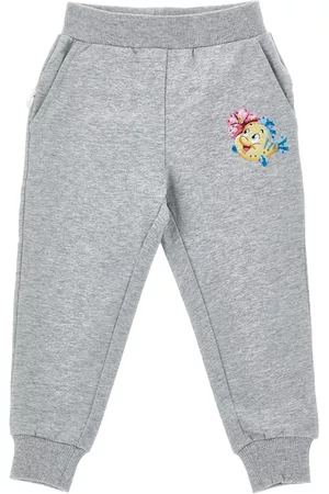 MONNALISA Girls Pants - Sweatpants with embroidered sea designs