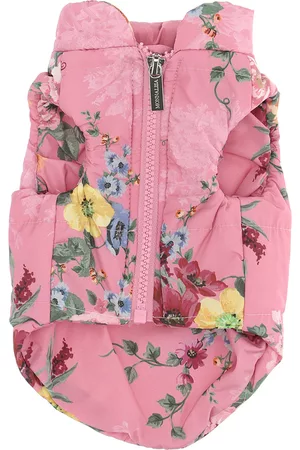 MONNALISA Coats - Floral technical fabric dog coat