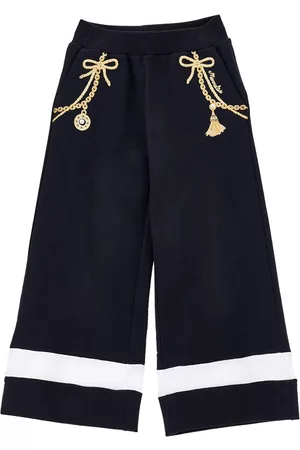 MONNALISA Girls Pants - Nautical fleece trousers