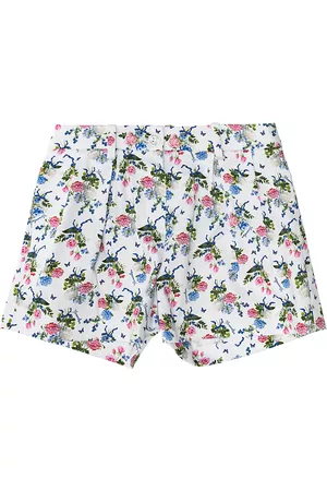 MONNALISA Girls Sports Shorts - Printed poplin shorts