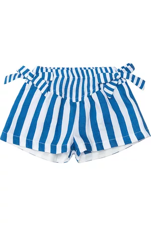 MONNALISA Girls Sports Shorts - Piquet striped shorts