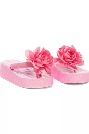 MONNALISA Girls Flip Flops - Floral flip flops