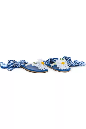 MONNALISA Girls Flip Flops - Ribbon flip flops with daisies