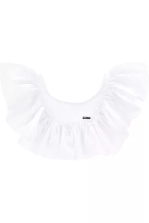 MONNALISA Girls Tops - Poplin top with flounces