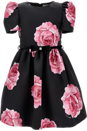 MONNALISA Girls Graduation Dresses - Rose mikado dress