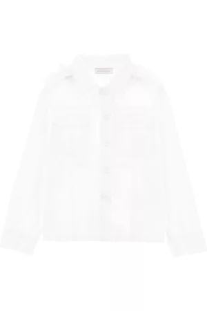 MONNALISA Girls Blouses - Poplin shirt with embroidered pockets