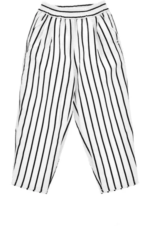 MONNALISA Girls Pants - Comfy alternate stripe trousers