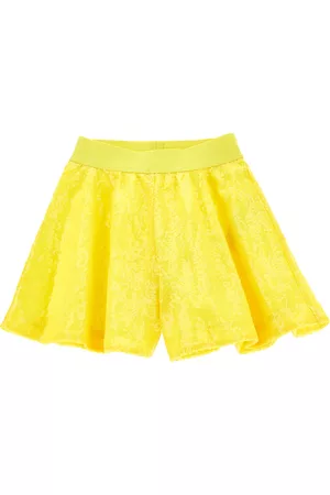 MONNALISA Girls Sports Shorts - Sequinned godet-fit shorts