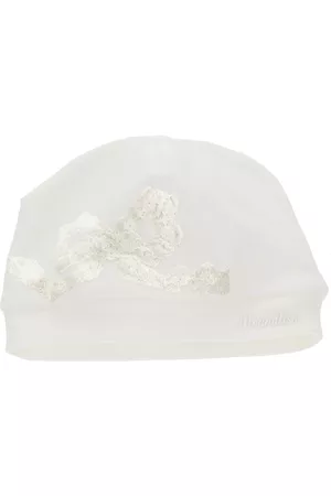 MONNALISA Boys Bow Ties - Cotton hat with lace bow