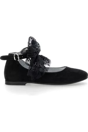 MONNALISA Girls Ballerinas - Suede ballet flats with bow