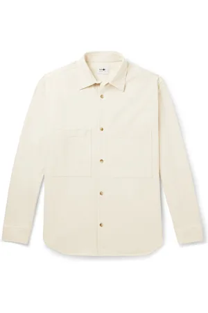 NN.07 Freddy Garment-Dyed Recycled-Cotton Twill Overshirt - Men - - XXL