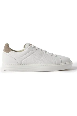 Brunello Cucinelli Suede-Trimmed Full-Grain Leather Sneakers - Men - - EU 41
