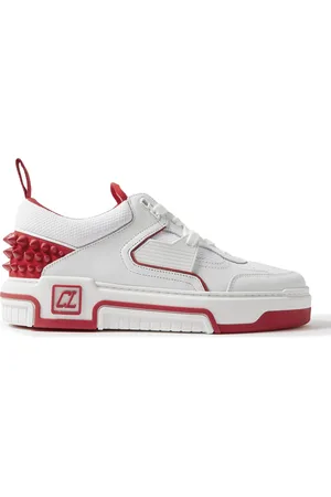 Christian Louboutin Astroloubi Spiked Leather and Mesh Sneakers - Men - - EU 42.5