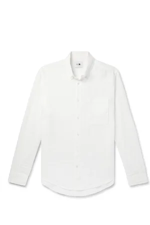 NN.07 Arne Button-Down Collar Linen Shirt - Men - - S