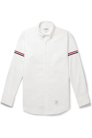 ALEXANDER MCQUEEN Slim-Fit Grosgrain-Trimmed Cotton-Poplin Shirt for Men