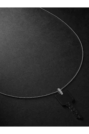 Eera Key White Gold, and Diamond Pendant Necklace - Men