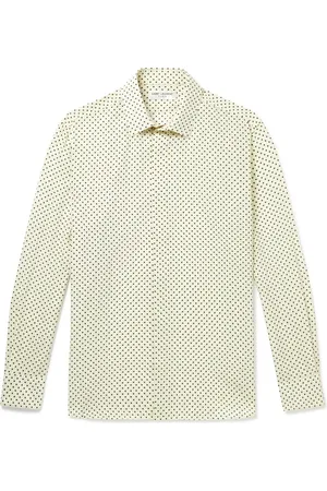 Saint Laurent Polka-Dot Silk Crepe De Chine Shirt - Men - - 38