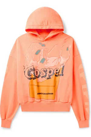 RRR-123 Gospel Logo-Print Sparkle-Embellished Cotton-Jersey Hoodie - Men - - 2