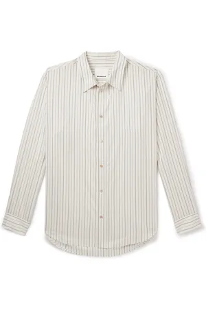 Isabel Marant Cybilio Striped Cutaway-Collar Silk-Blend Shirt - Men - - XS