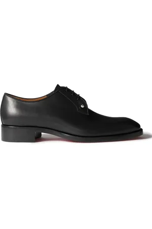 Christian Louboutin Chambeliss Grosgrain-Trimmed Embellished Leather Derby Shoes - Men - - EU 45