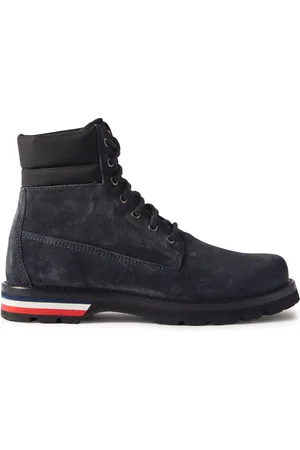 Moncler Vancouver Canvas-Trimmed Suede Boots - Men - - EU 41