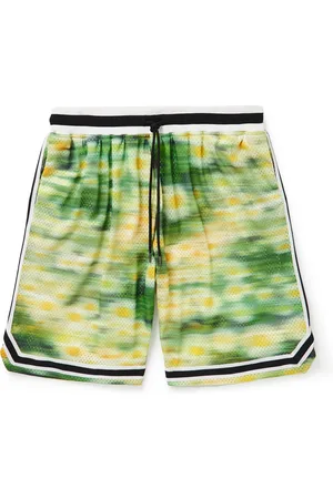 JOHN ELLIOTT Game Wide-Leg Printed Mesh Drawstring Shorts - Men - - S