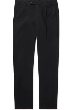MASSIMO ALBA Ionio2 Straight-Leg Pleated Cotton-Gabardine Trousers - Men - - IT 52