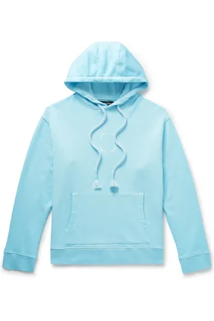 SAIF UD DEEN Logo-Print Cold-Dyed Cotton-Jersey Hoodie - Men - - XL